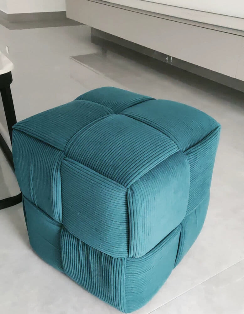 สตูลผ้าลูกฟูก MY DOLLS HOUSE COZY CUBE 38 ซม. สีน้ำเงินอมเขียว_2